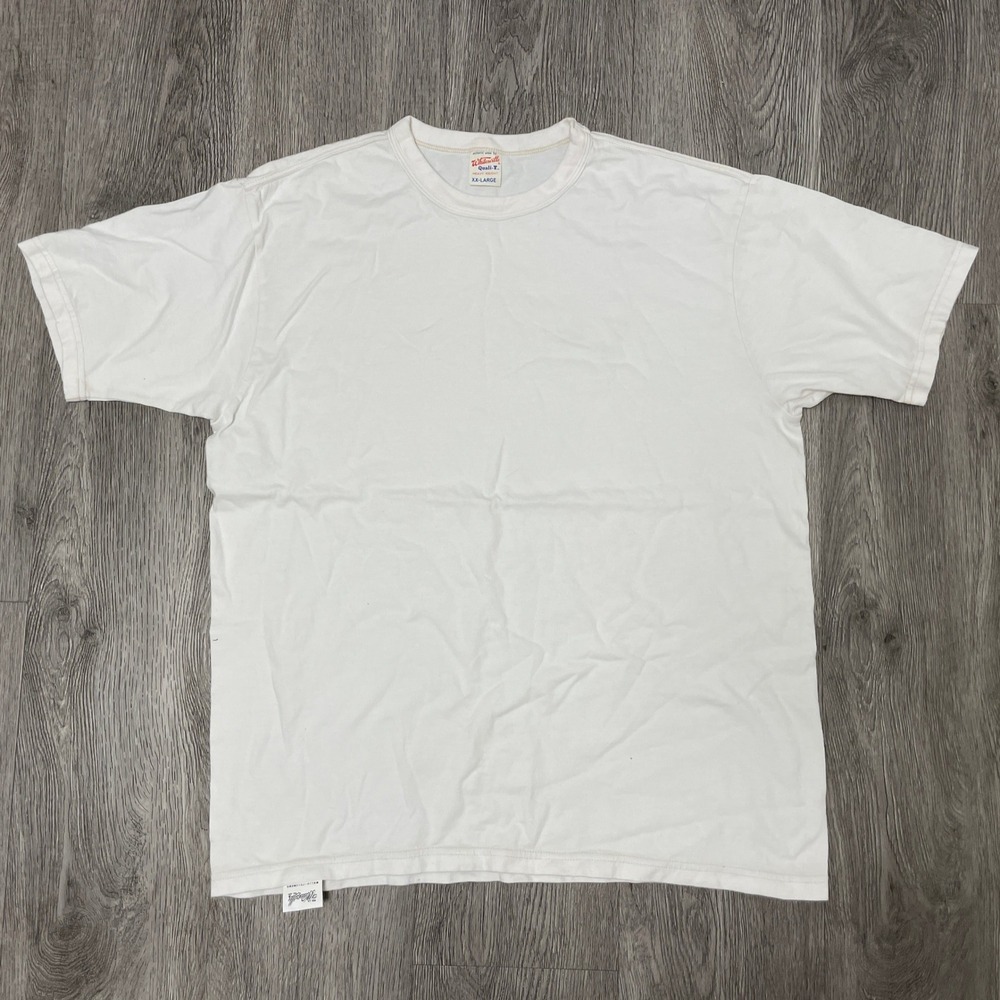 Whitesville T-Shirt Mens XXL White Heavyweight Cropped Boxy Japan
